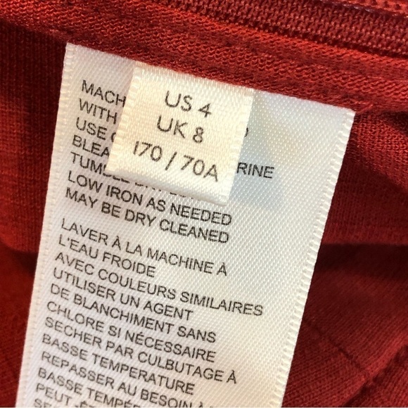 Free People Larissa Pant Terracotta Sunset orange high waist textured flowy 4 - Picture 6 of 8